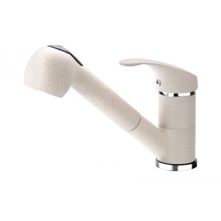 06 BDP771M Pepe kihúzható zuhanyfejes mosogató csaptelep - homok