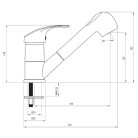 06 BDP771M Pepe kihúzható zuhanyfejes mosogató csaptelep - homok