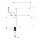 Deante GARDENIA Mosogató csaptelep, szögletes kifolyócsővel, króm