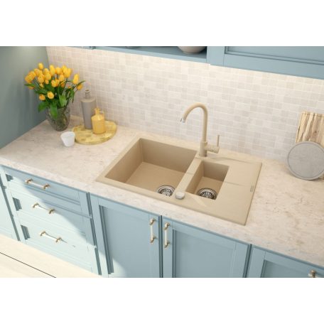 06 BEW762M Nemezja magasított mosogató csaptelep - homok