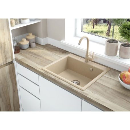 06 BEW762M Nemezja magasított mosogató csaptelep - homok