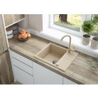 06 BEW762M Nemezja magasított mosogató csaptelep - homok