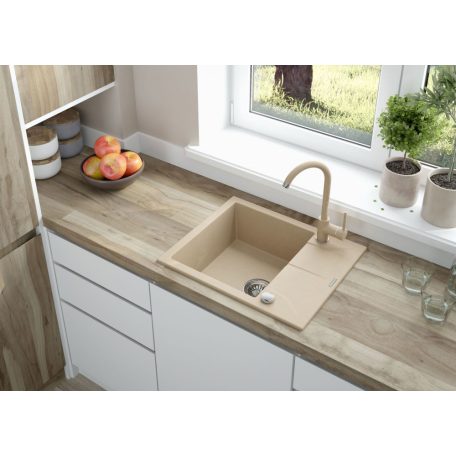 06 BEW762M Nemezja magasított mosogató csaptelep - homok