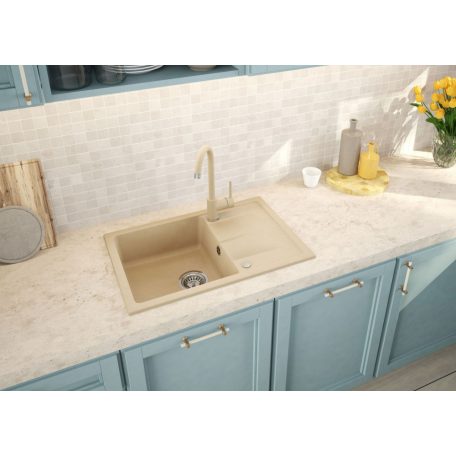 06 BEW762M Nemezja magasított mosogató csaptelep - homok