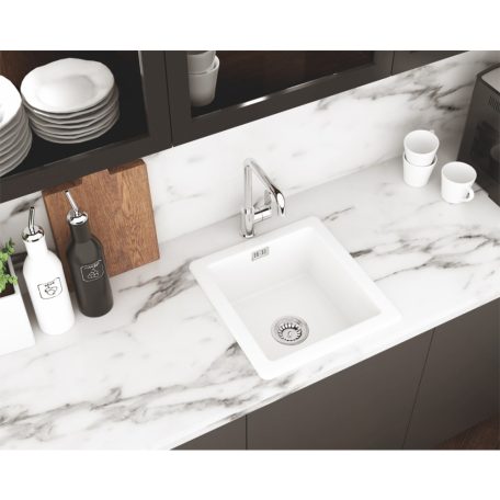 Deante ALPINIA Mosogató csaptelep, kétszer hajlított L kifolyócsővel, króm