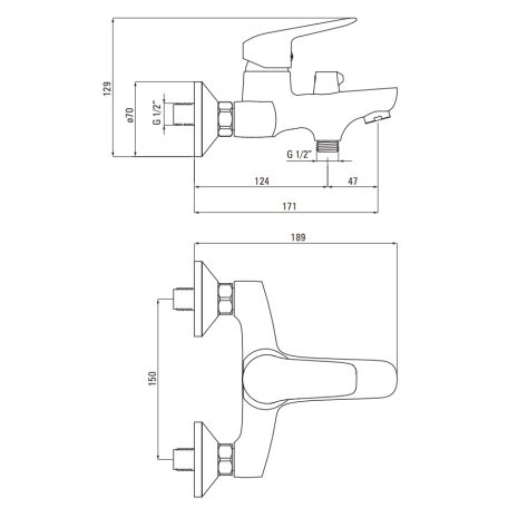 DEANTE Boro Kádtöltő csaptelep, Króm