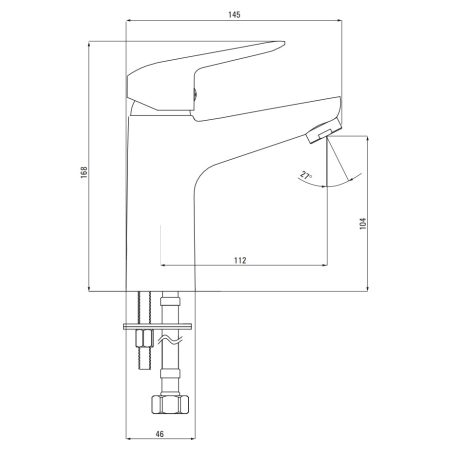 DEANTE Boro Mosdó csaptelep, Króm