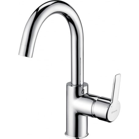 DEANTE ARNIKA WASHBASIN MIXER WITH U SPOUT WITH CLICK-CLACK WITH OVERFLOW, CHROME - NEW