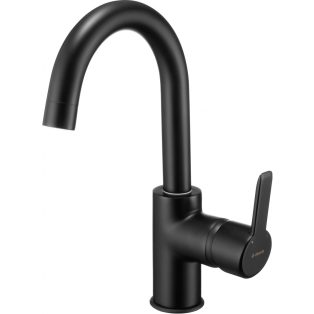   DEANTE ARNIKA NERO WASHBASIN MIXER WITH U SPOUT WITH CLICK-CLACK WITH OVERFLOW - NEW