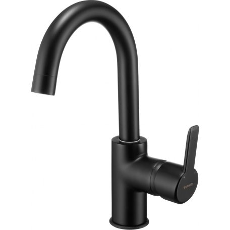 DEANTE ARNIKA NERO WASHBASIN MIXER WITH U SPOUT WITH CLICK-CLACK WITH OVERFLOW - NEW