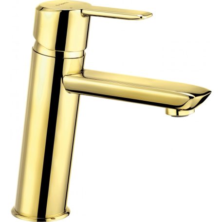 DEANTE ARNIKA WASH BASIN MIXER WITHOUT POP-UP WASTE, GOLD - NEW AUGUST 2021