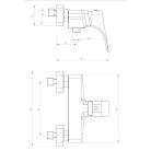 06 BQH040M Hiacynt Zuhanycsaptelep zuhanyszett nélkül
