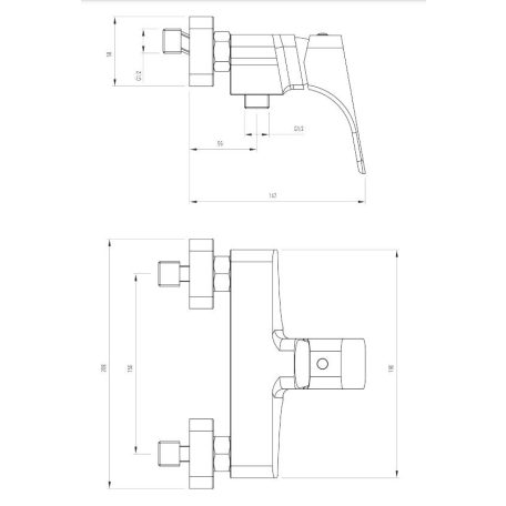 06 BQH040M Hiacynt Zuhanycsaptelep zuhanyszett nélkül