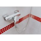 06 BQHW400 Hiacynt fehér-króm színbű Zuhanycsaptelep zuhanyszett nélkül
