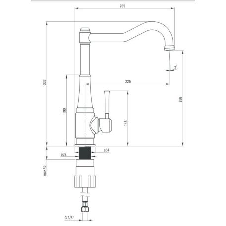 Deante TAMIZO Mosogató csaptelep, Arany