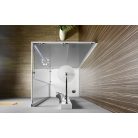 BTQ800 AQUALINE ALAIN szögletes zuhanykabin 800x800 mm, BRICK üveg