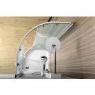 BTR900 AQUALINE ARLEN íves zuhanykabin 900x900 mm, fehér, BRICK üveg (YQ900 helyett)