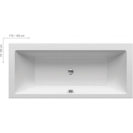 Ravak Akrilkád FORMY 01 SLIM 170 x 75 snowwhite