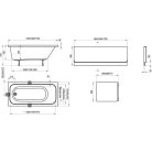 Ravak Akrilkád CHROME 170x75 fehér