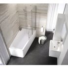 Ravak Akrilkád 10° 170x100 R fehér