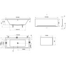 Ravak Akrilkád FORMY 01 180 x 80 fehér