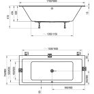 Ravak Akrilkád FORMY 01 SLIM 180 x 80 snowwhite