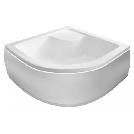SAPHO AQUALINE íves mély zuhanytálca, túlfolyóval, 90X90x28cm, R55, mag.:41cm