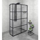 SAPHO GELCO CURE BLACK fix zuhanyfal, 1200mm, matt fekete