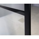 SAPHO GELCO CURE BLACK fix zuhanyfal, 1200mm, matt fekete