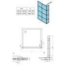 SAPHO GELCO CURE BLACK fix zuhanyfal, 1200mm, matt fekete