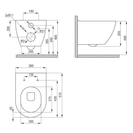 06 CDE6ZPW PEONIA Zero fali WC