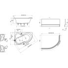 Ravak Akrilkád ROSA II 150x105  balos fehér