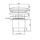 CV1007 KLIKLAK Mosdó lefolyó, 1“1/4 nagy dugóval, króm