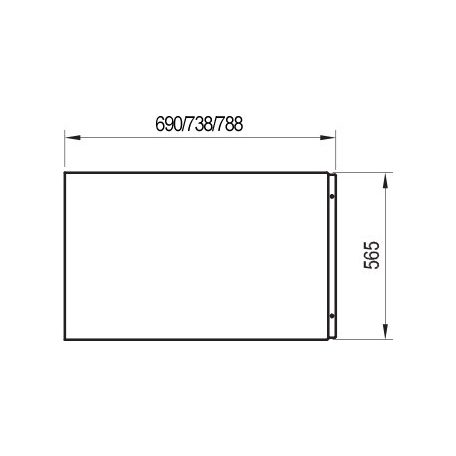 Ravak Akrilkád oldallap A "U" 70 fehér