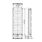 SAPHO AQUALINE BONDI fürdőszobai radiátor, 600x1222mm, Antracit 