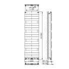 SAPHO AQUALINE BONDI fürdőszobai radiátor, 600x1510mm, Antracit 