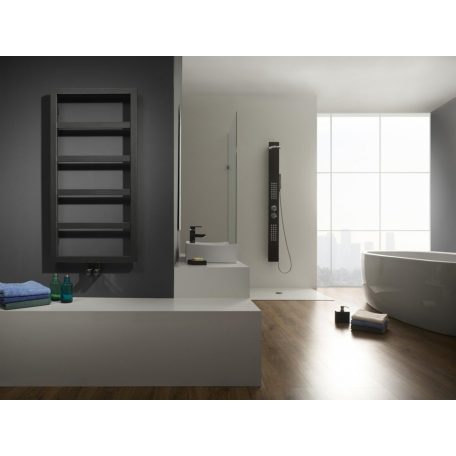 SAPHO DENALI fürdőszobai radiátor, 550x904mm, 292W, struktúrált antracit 