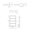   SAPHO DENALI fürdőszobai radiátor, 550x904mm, 292W, struktúrált ezüst