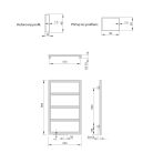 SAPHO DENALI fürdőszobai radiátor, 550x904mm, 292W, struktúrált ezüst