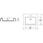Marmorin Duna 60x45 mosdó, márványos