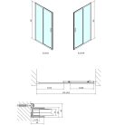 EL1015 EASY LINE zuhanyajtó 1000mm, transzparent üveg
