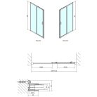 SAPHO POLYSAN EASY LINE zuhanyajtó, 1100mm, transzparent üveg