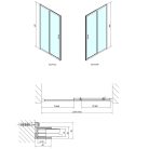 SAPHO POLYSAN EASY LINE zuhanyajtó, 1400mm, transzparent üveg (EL1415)
