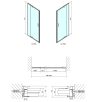   SAPHO POLYSAN EASY LINE nyíló ajtó, állítható, 880-1020mm, BRICK üveg