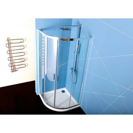 SAPHO POLYSAN EASY LINE íves zuhanykabin, 900x900mm, transzparent üveg