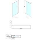 EL3315 EASY LINE oldalfal 900mm, transzparent üveg