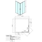 SAPHO POLYSAN EASY LINE szögletes zuhanykabin, 900x900mm, transzparent üveg