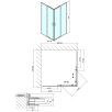   SAPHO POLYSAN EASY LINE szögletes zuhanykabin, 900x900mm, BRICK üveg
