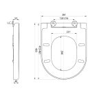 SAPHO AQUALINE DONA WC-ülőke, soft close, easy take, PP, fehér, (FD121)