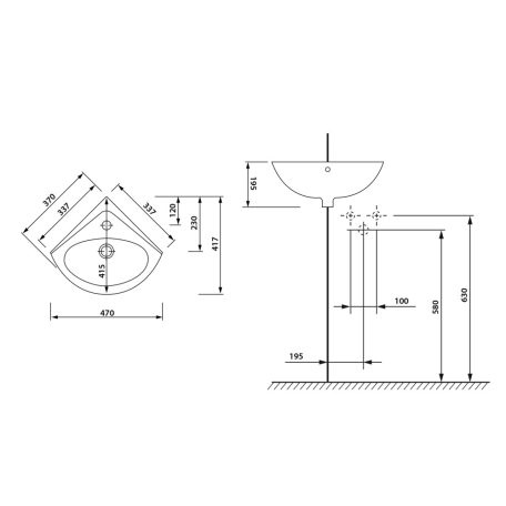 FS161 AQUALINE LUIGI Mosdó 34x34